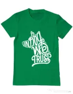 Tricou ADLER barbat In dog we trust Verde mediu