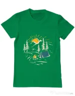 Tricou ADLER barbat Camping Verde mediu