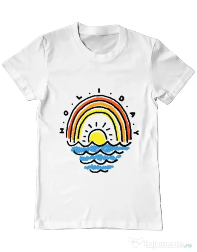 Tricou ADLER barbat Holiday Alb