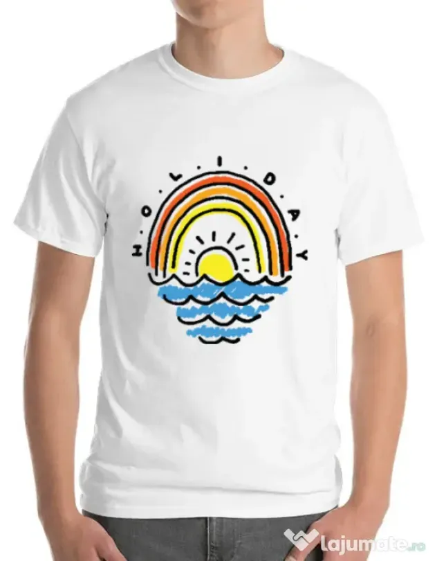 Tricou ADLER barbat Holiday Alb