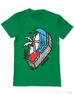 Tricou ADLER barbat Rest in chill Verde mediu