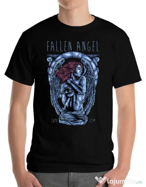Tricou ADLER barbat Fallen angel Negru