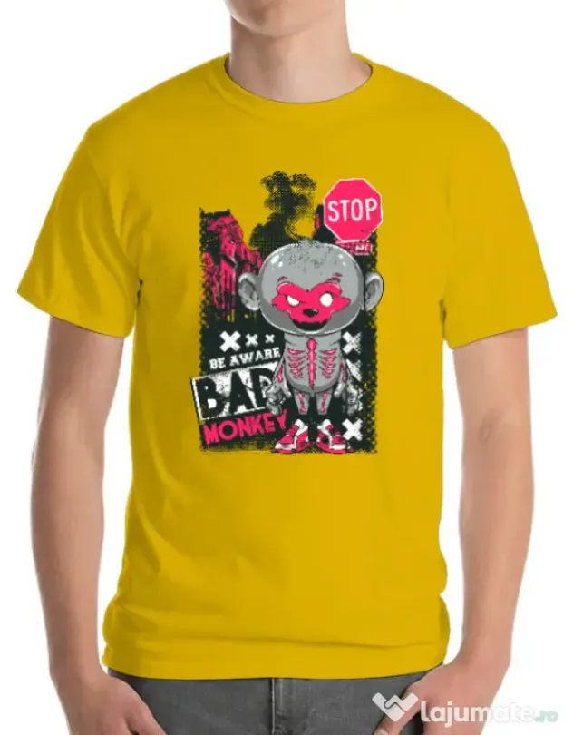 Tricou ADLER barbat Bad monkey Galben