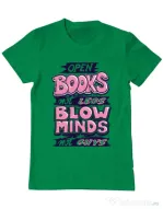 Tricou ADLER barbat Open books Verde mediu