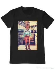 Tricou ADLER barbat Tiger head Negru