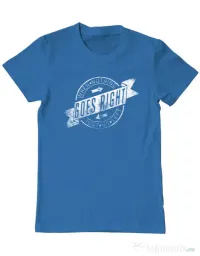 Tricou ADLER barbat When nothing goes right Albastru azuriu