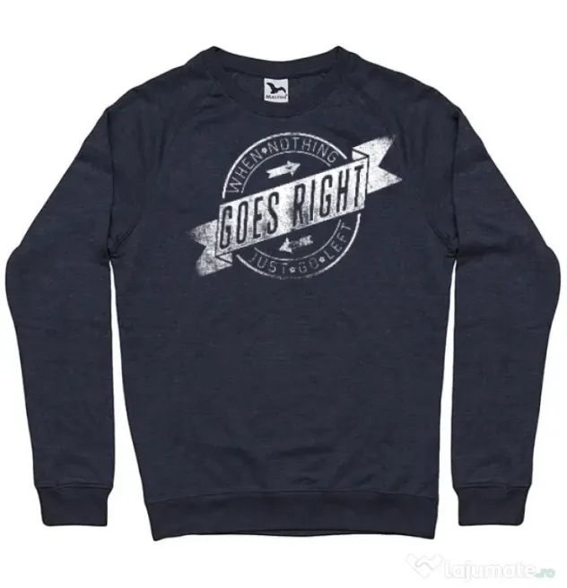 Bluza ADLER barbat When nothing goes right Denim inchis