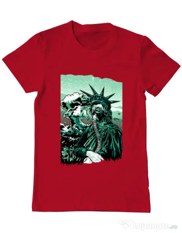Tricou ADLER barbat Save the liberty Rosu
