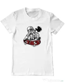 Tricou ADLER barbat Trooper trick Alb