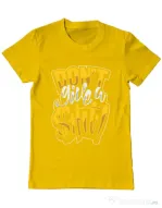 Tricou ADLER barbat Don't give a shit Galben