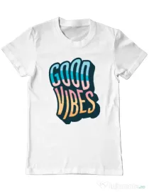 Tricou ADLER barbat Good vibes Alb