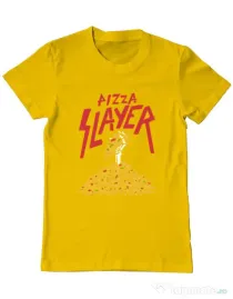 Tricou ADLER barbat Pizza slayer Galben
