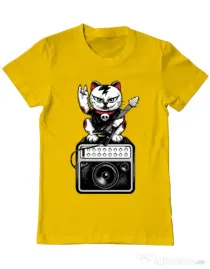 Tricou ADLER barbat Lets rock Galben