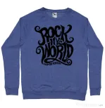 Bluza ADLER barbat Rock my world Albastru melanj