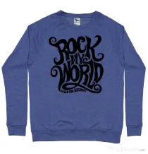 Bluza ADLER barbat Rock my world Albastru melanj