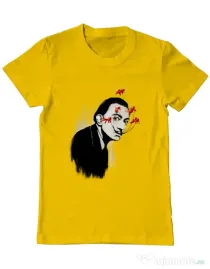 Tricou ADLER barbat Lift that moustache Galben