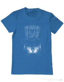 Tricou ADLER barbat Under my hat Albastru azuriu