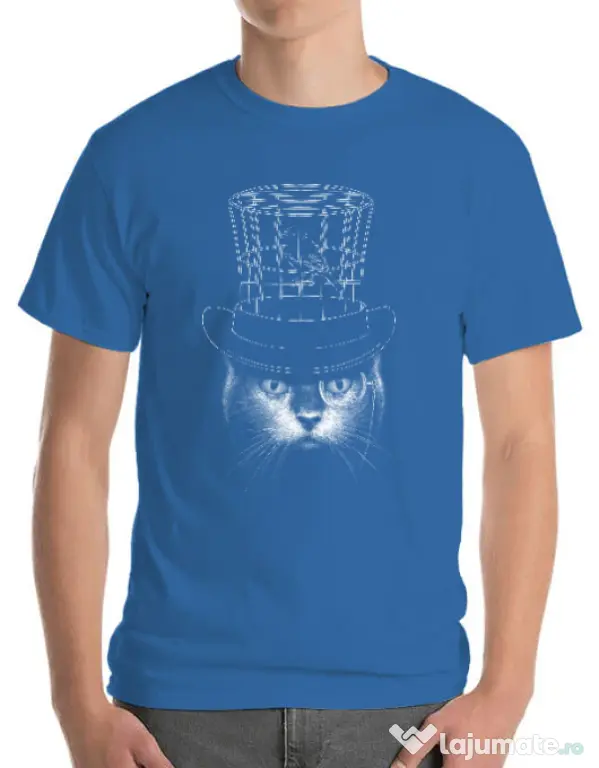 Tricou ADLER barbat Under my hat Albastru azuriu