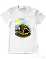 Tricou ADLER barbat I stay home Alb