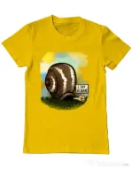 Tricou ADLER barbat I stay home 2 Galben
