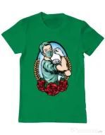 Tricou ADLER barbat Rockabilly Nurse Verde mediu