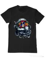 Tricou ADLER barbat Space bloom Negru