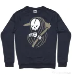 Bluza ADLER barbat Grim reaper love coffee Denim inchis