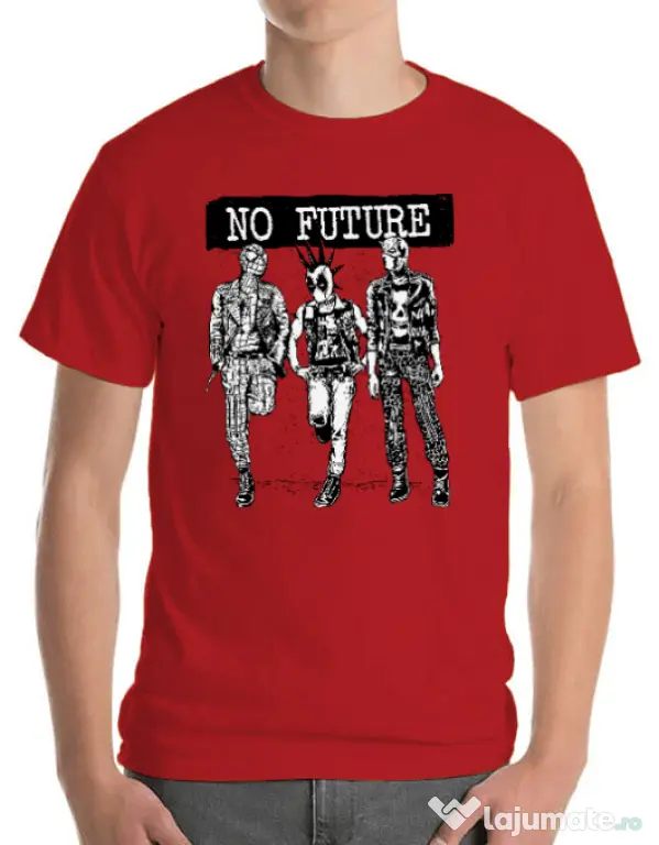 Tricou ADLER barbat No future Rosu