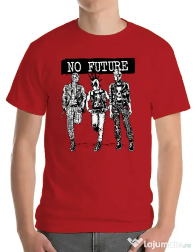 Tricou ADLER barbat No future Rosu
