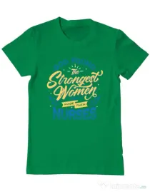 Tricou ADLER barbat Strongest women Verde mediu