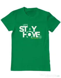 Tricou ADLER barbat Stay home Verde mediu