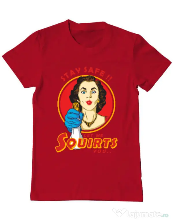 Tricou ADLER barbat Squirts Rosu