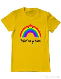 Tricou ADLER barbat Totul va fi bine Galben