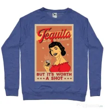 Bluza ADLER barbat Worth a shot Albastru melanj