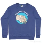 Bluza ADLER barbat Wash your hands 2 Albastru melanj