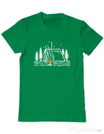 Tricou ADLER barbat Tent lines Verde mediu