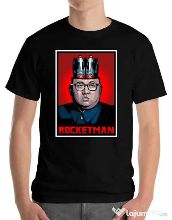 Tricou ADLER barbat Rocketman Negru