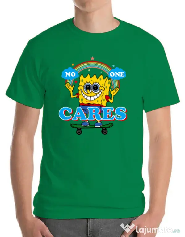 Tricou ADLER barbat No one cares Verde mediu