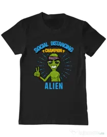 Tricou ADLER barbat Social distancing Negru