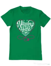 Tricou ADLER barbat Work of heart Verde mediu