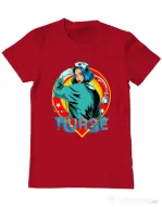 Tricou ADLER barbat Strong nurse Rosu