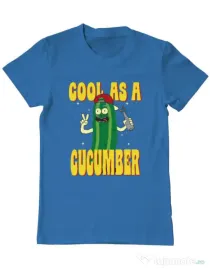 Tricou ADLER barbat Cool as cucumber Albastru azuriu