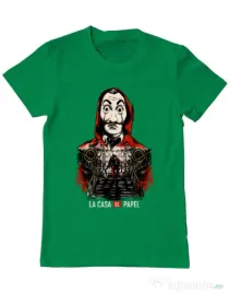 Tricou ADLER barbat La casa de papel Verde mediu
