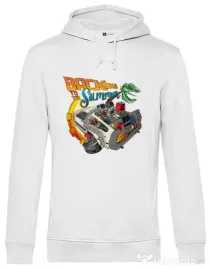 Hoodie barbat cu gluga Back to summer Alb