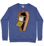 Bluza ADLER barbat Horror pizza Albastru melanj