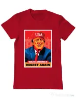 Tricou ADLER barbat Make America regret again Rosu