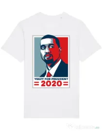 Tricou STANLEY STELLA barbat Yezzy for president Alb
