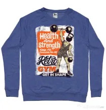 Bluza ADLER barbat Retro Gym Albastru melanj