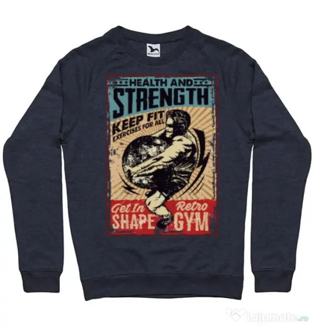 Bluza ADLER barbat Health and strength Denim inchis