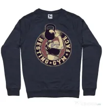 Bluza ADLER barbat Resting gym face Denim inchis